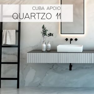 Cuba Sabbia Quartzo 11 - Branco - Fosco Acetinado - Apoio