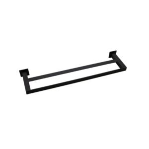 Toalheiro Duplo Steel 100% Inox 304 Preto Fosco 600mm