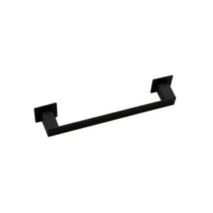 Toalheiro Steel Simples 100% Inox 304 Preto Fosco 300mm