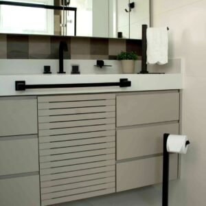 Porta Toalha de Banho 51 cm Black Premium Ducon